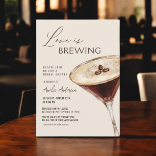 Liebe Braut Espresso Martini Brautparty Einladung