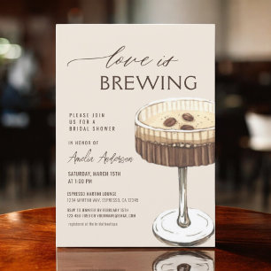 Liebe Braut Espresso Martini Brautparty Einladung