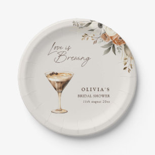 Liebe Braut Espresso Martini Brautparty Pappteller