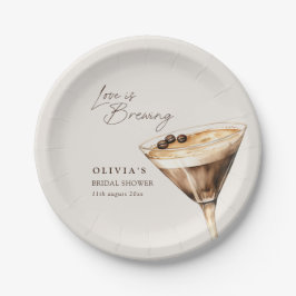 Liebe Braut Espresso Martini Brautparty Pappteller