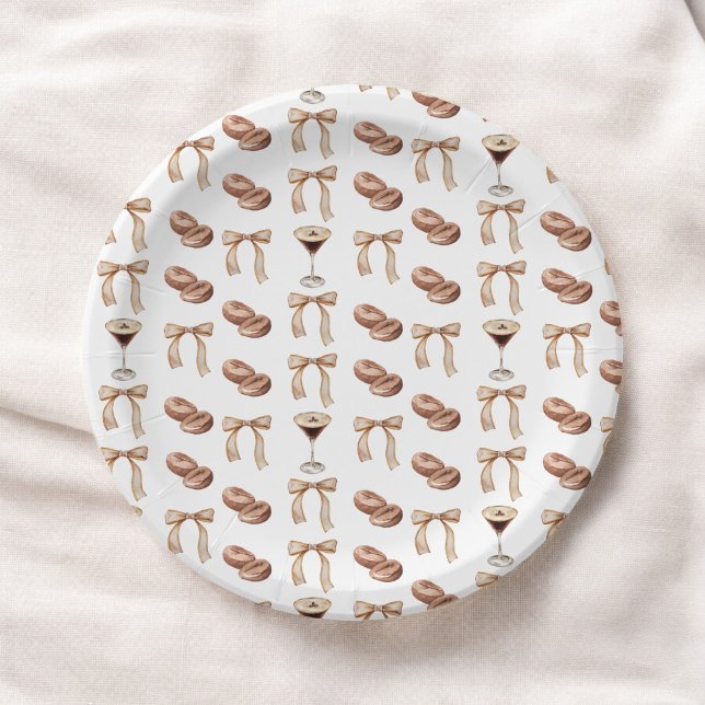 Liebe Braut Espresso Martini Brautparty Pappteller (Von Creator hochgeladen)