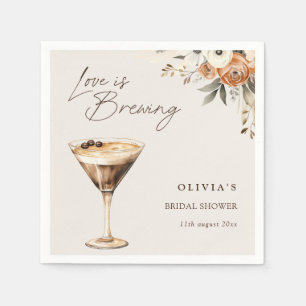 Liebe Braut Espresso Martini Brautparty Serviette
