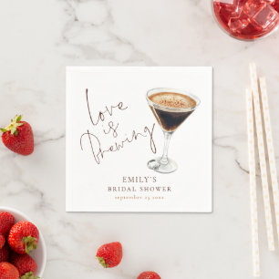 Liebe braut Espresso Martini Brautparty Serviette