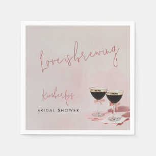 Liebe Braut Espresso Martini Brautparty Serviette