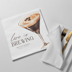 Liebe Braut Espresso Martini Brautparty Serviette