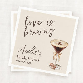 Liebe Braut Espresso Martini Brautparty Serviette