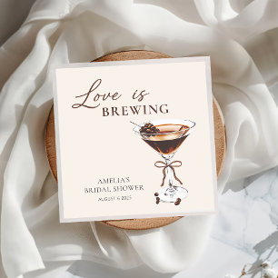 Liebe Braut Espresso Martini Brautparty Serviette