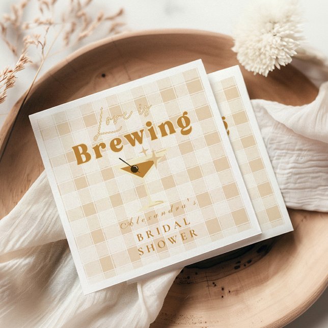 Liebe Braut Espresso Martini Brautparty Serviette (Von Creator hochgeladen)
