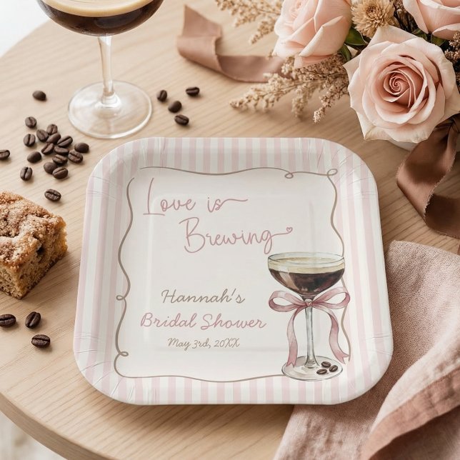 Liebe Braut Espresso Martini Papiertuch Pappteller (Von Creator hochgeladen)