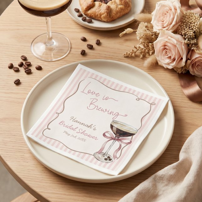 Liebe Braut Espresso Martini Papiertuch Serviette (Von Creator hochgeladen)