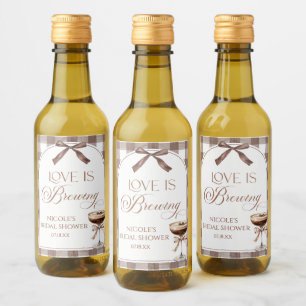 Liebe Braut-Expresso-Martini-Bow-Braut-Shower Weinetikett