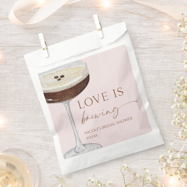 Liebe Braut Expresso Martini Brautparty Geschenktütchen (Ausgeschnitten)