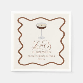 Liebe Braut Expresso Martini Brautparty Serviette