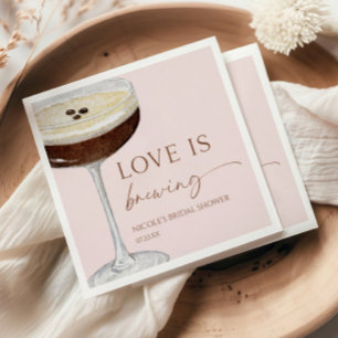 Liebe Braut Expresso Martini Brautparty Serviette