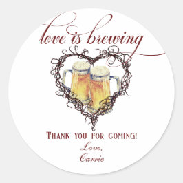Liebe braut Gothic Heart Beer Brautparty Runder Aufkleber