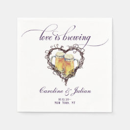 Liebe braut Gothic Heart Beer Brautparty Serviette