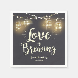Liebe braut Grillen Probe Brautparty Napkin Serviette