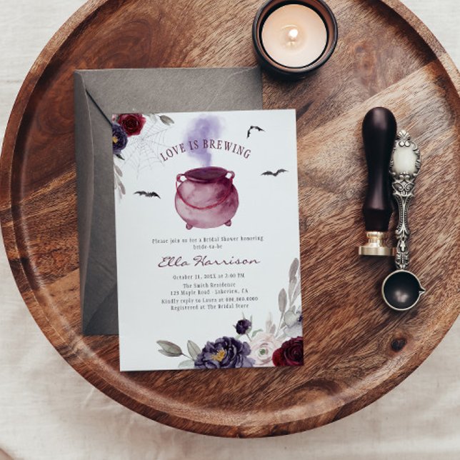 Liebe braut Halloween-Brautparty Einladung (Von Creator hochgeladen)