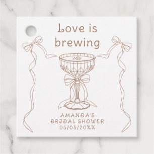 Liebe braut handgezeichnetes Brautparty Geschenkanhänger