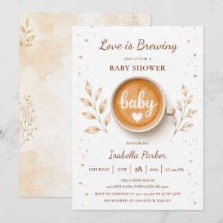 Liebe Braut Kaffee Baby Shower Einladung