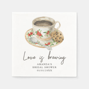 Liebe braut Kaffee Brautparty Serviette