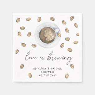 Liebe braut Kaffee Brautparty Serviette