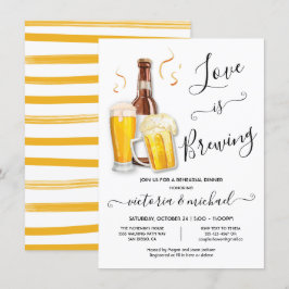 Liebe braut Probe Dinner Beer Einladung