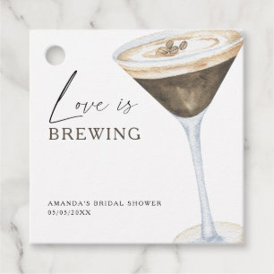 Liebe braut sich Espresso Martini Junggesellinnena Geschenkanhänger