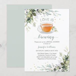 Liebe braut Tea Party Brautparty Einladung