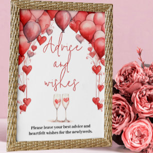 Liebe Brautparty Advice & Wish Game Poster