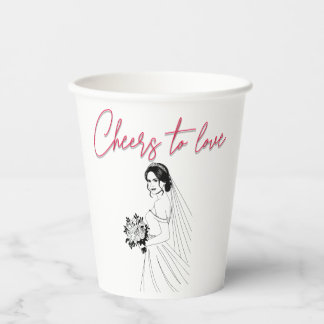 Liebe Brautparty Paper Cup Pappbecher