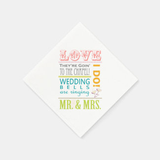 Liebe Brautparty Party Napkins, I Do! Herr & Frau Serviette