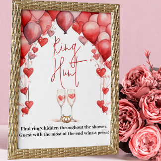 Liebe Brautparty Ring Hunt Game Poster