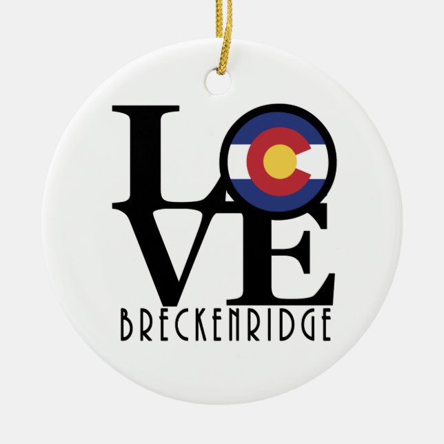LIEBE Breckenridge Co Keramik Ornament (Vorne)