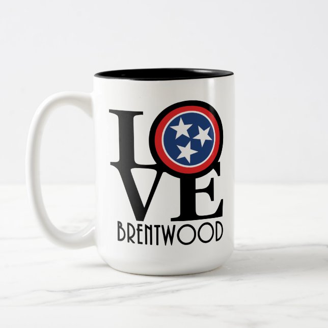 LIEBE Brentwood Tennessee 15oz Zweifarbige Tasse (Links)