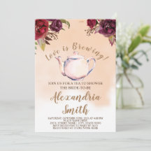 Liebe bricht | Burgundy Tea Brautparty