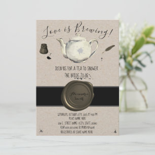 Liebe bricht   Tea-Brautparty Einladung