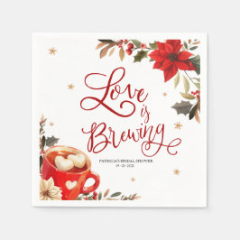 Liebe bricht Weihnachts-Brautparty Serviette