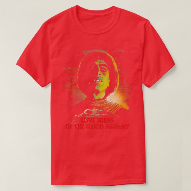 Liebe Brides des Blood Mummy Retro 70er Cult Horr T-Shirt (Design vorne)