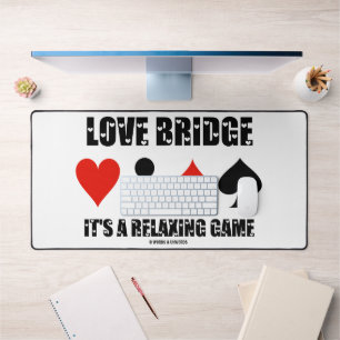 Liebe Bridge Ein entspannendes Spiel mit vier Kart Schreibtischunterlage