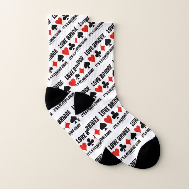 Liebe Bridge Ein entspannendes Spiel mit vier Kart Socken (Paar)