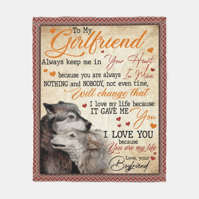 Liebe Brief an meine Freundin von Boyfriend Fleecedecke (Vorderseite)