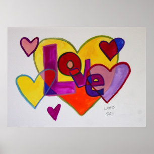 Liebe Briefe Kunstmalerei Poster drucken