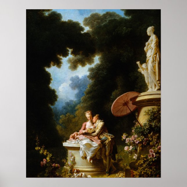 Liebe Briefe von Jean Honore Fragonard Poster (Vorne)
