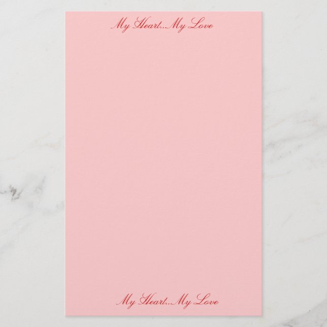 Liebe Briefpapier (Vorderseite)