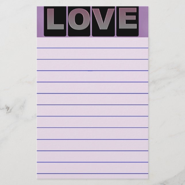 Liebe Briefpapier (Vorderseite)