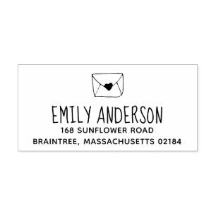 Liebe Briefumschlag mit versiegeltem Herzen Permastempel