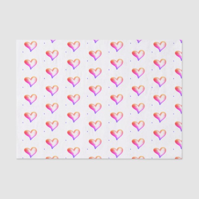 Liebe Bright Hearts Seidenpapier (Vorderseite)
