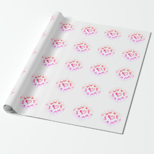 Liebe Bright Wrapping Paper Geschenkpapier