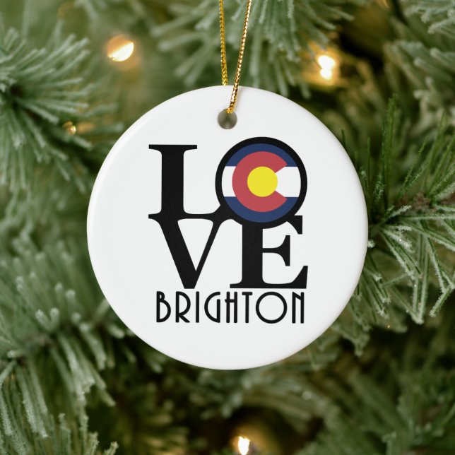 LIEBE Brighton Colorado Keramik Ornament (Baum)